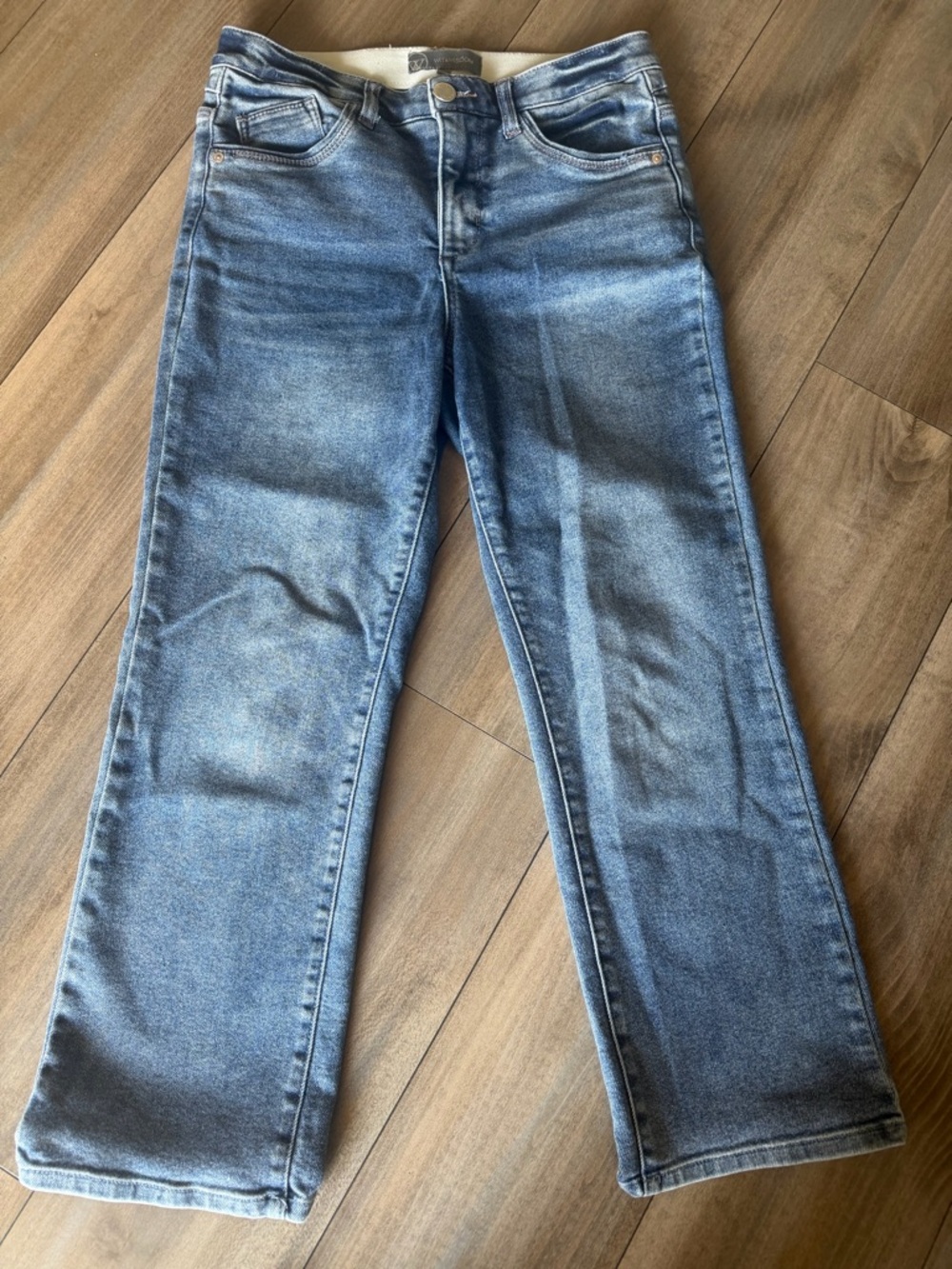 Wit & Wisdom Washed Blue Straight-Leg Jeans